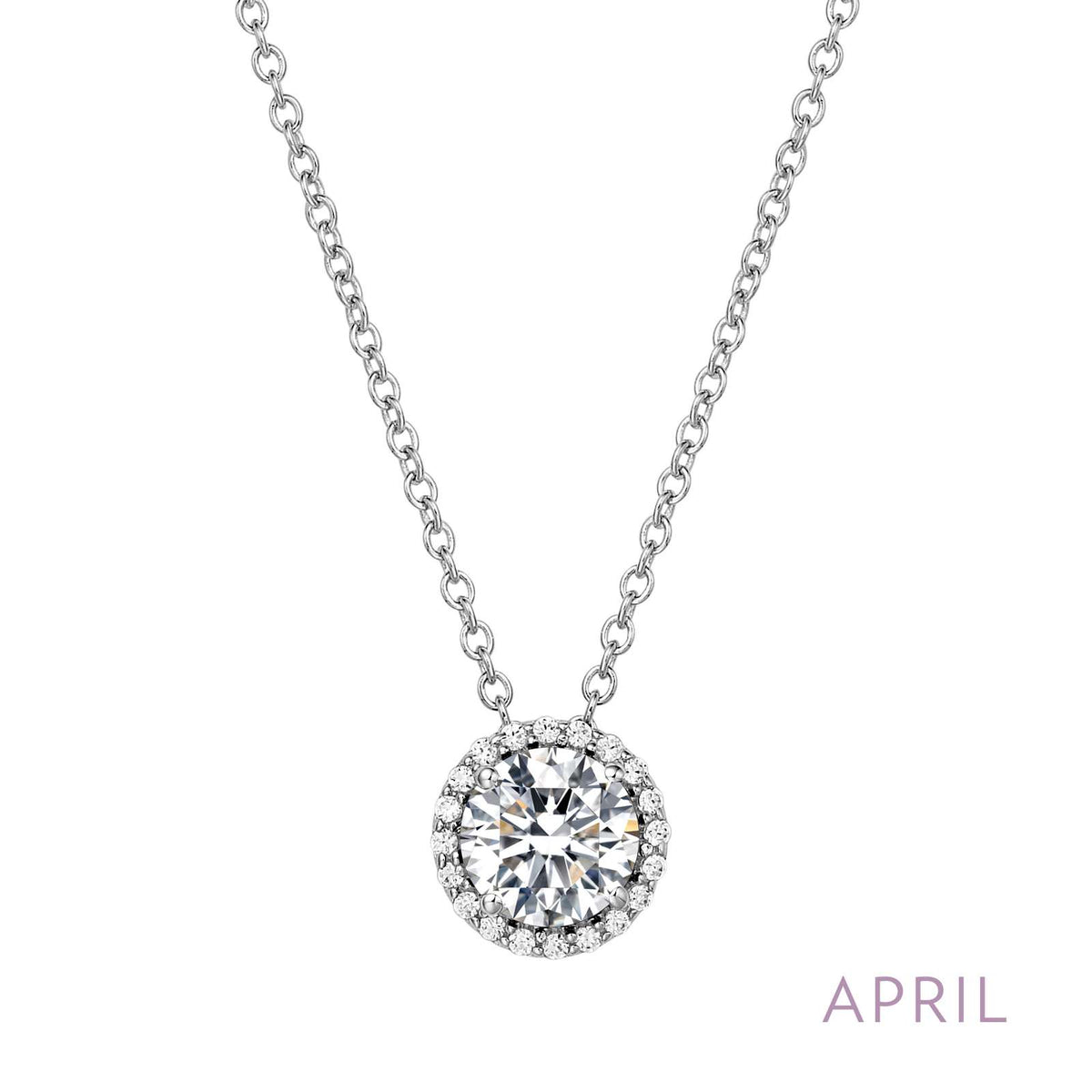 Lafonn Simulated Diamond Birthstone Necklace - April BN001DAP