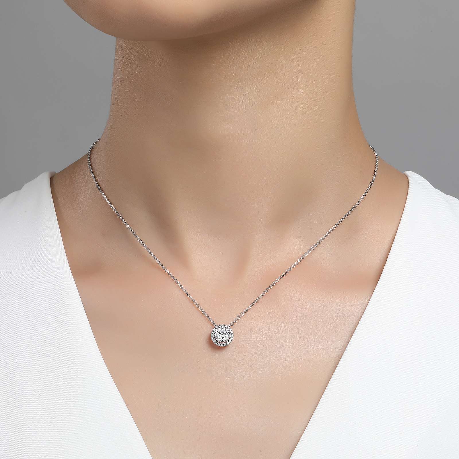Lafonn Simulated Diamond Birthstone Necklace - April BN001DAP