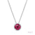 Lafonn Simulated Diamond & Ruby Birthstone Necklace - July BN001RBP