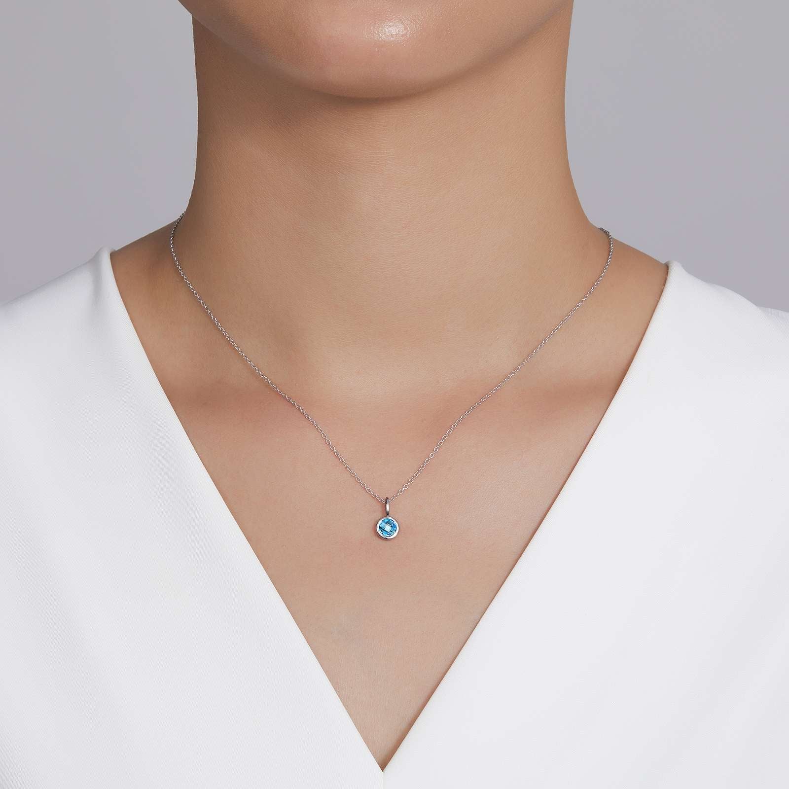 Lafonn March Birthstone Aquamarine Love Pendant BP006AQP