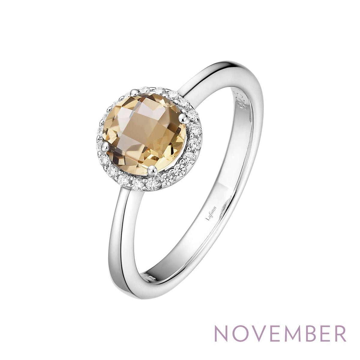 Lafonn Simulated Diamond &amp; Genuine Citrine Birthstone Ring - November BR001CTP