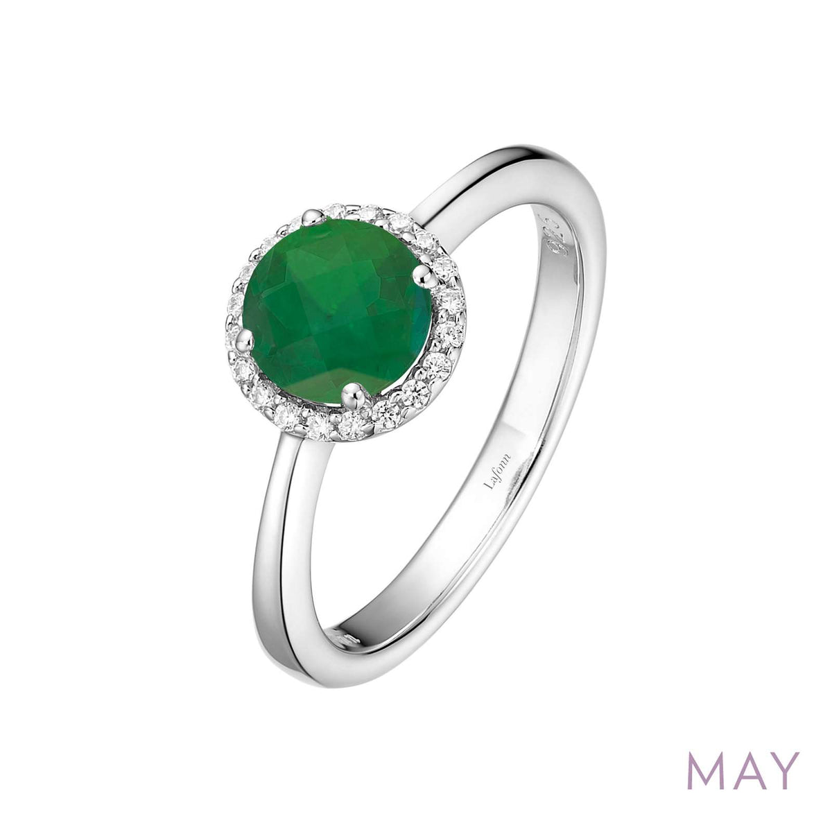 Lafonn Simulated Diamond &amp; Emerald Birthstone Ring - May BR001EMP