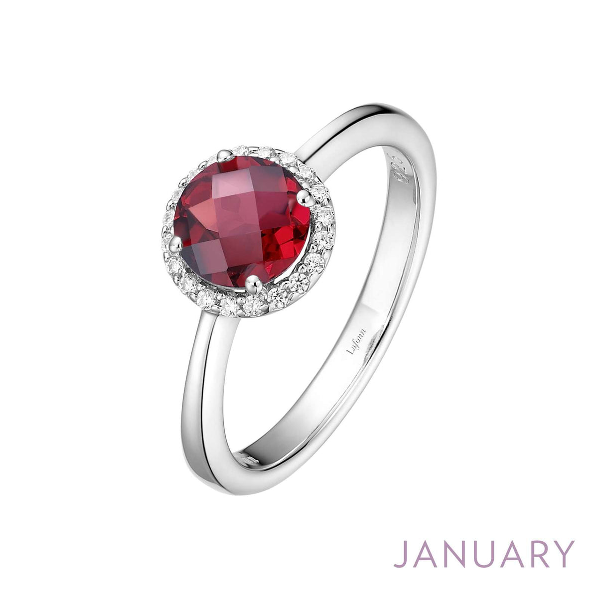 Lafonn Simulated Diamond &amp; Genuine Garnet Birthstone Ring - January BR001GNP