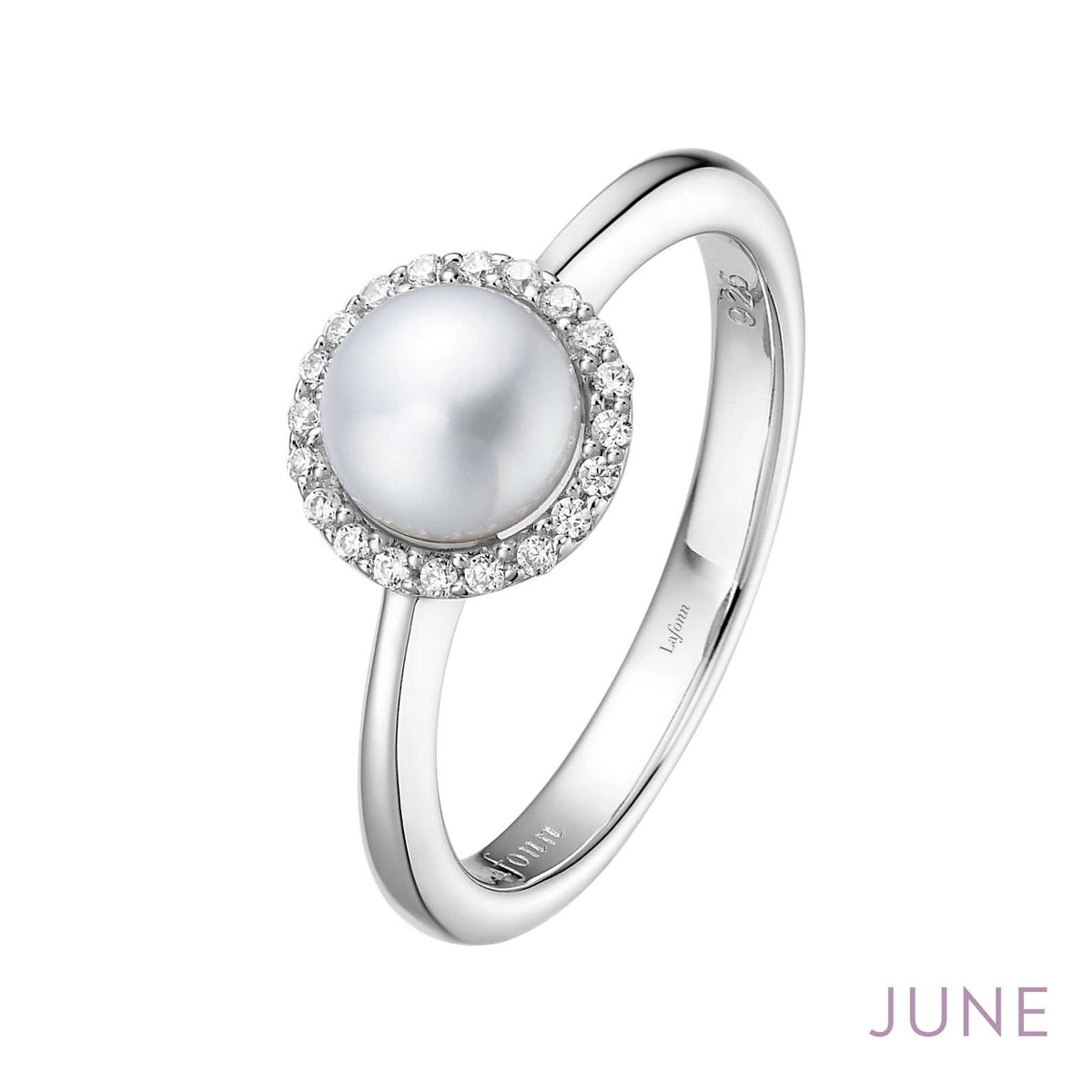 Lafonn Simulated Diamond &amp; Cultured Freshwater Pearl Birthstone Ring - June BR001PLP