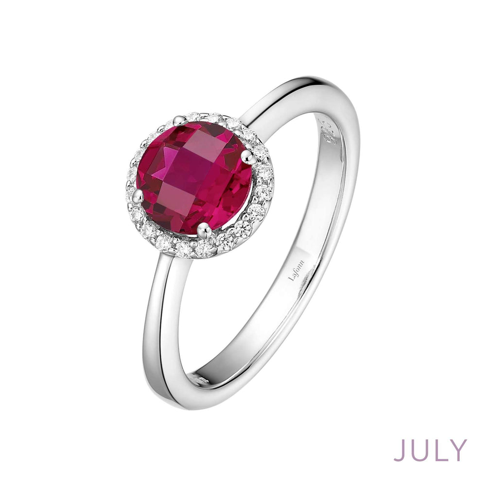 Lafonn Simulated Diamond & Ruby Birthstone Ring - July BR001RBP