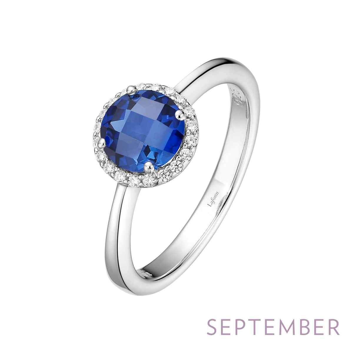 Lafonn Simulated Diamond &amp; Blue Sapphire Birthstone Ring - September BR001SAP