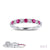 Lafonn Simulated Diamond & Ruby July Birthstone Stackable Ring BR004RBP