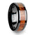 Thorsten Gabon Black Ceramic Band w/ Polished Bevels & Exotic Mahogany Hard Wood Inlay (6-10mm) C1959-MHWI