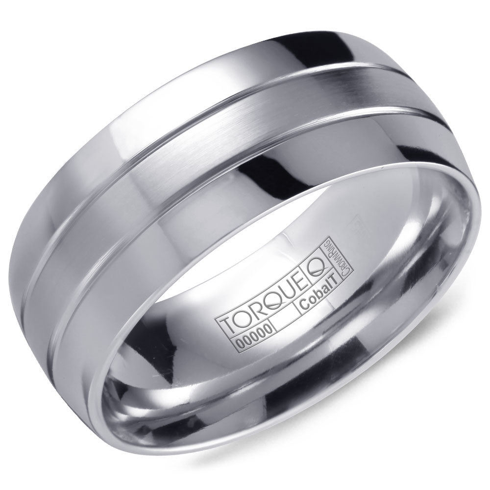 Torque Cobalt Collection 9MM Wedding Band with Brushed Center CB-2132