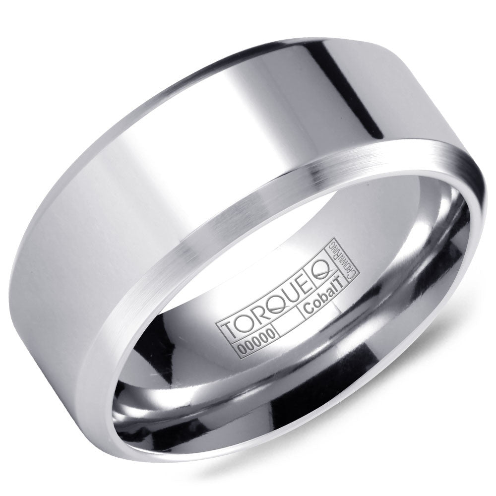 Torque Cobalt Collection 9MM Wedding Band with Polished Center CB-2133