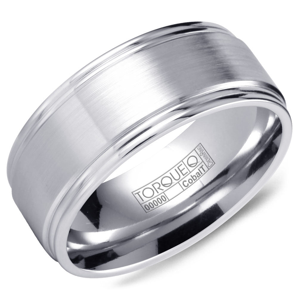 Torque Cobalt Collection 9MM Wedding Band with Brushed Finish CB-2135