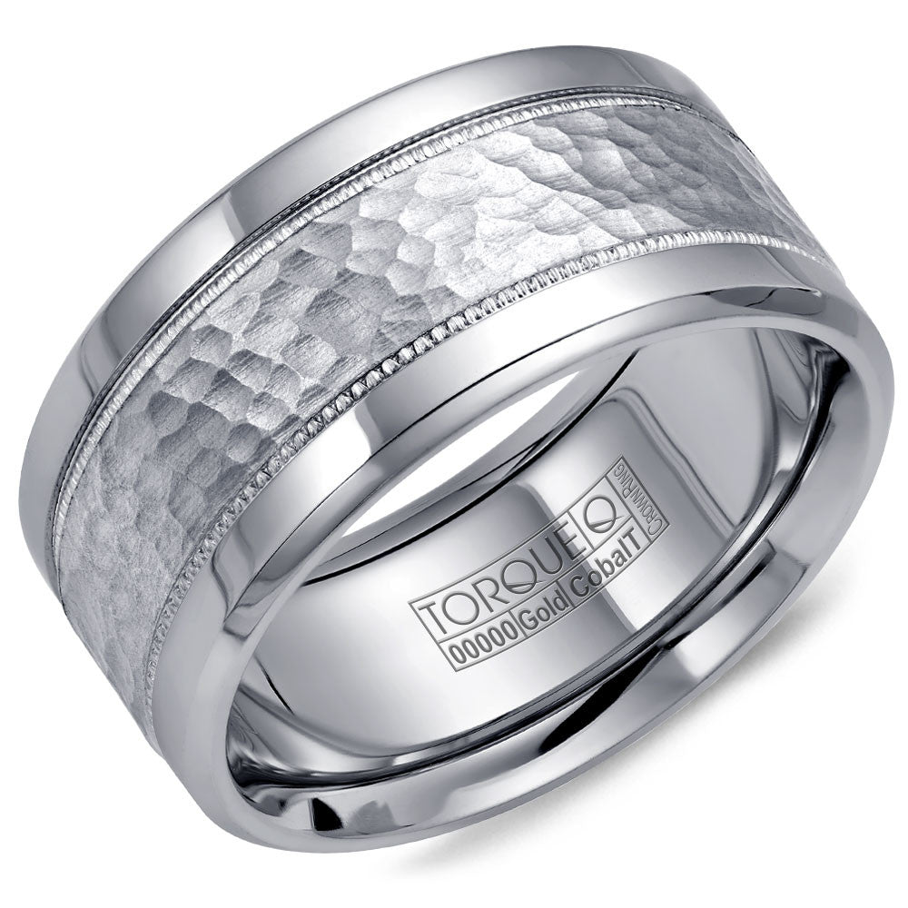 Torque Cobalt &amp; Gold Collection 10.5MM Wedding Band with White Gold Center CW003MW105