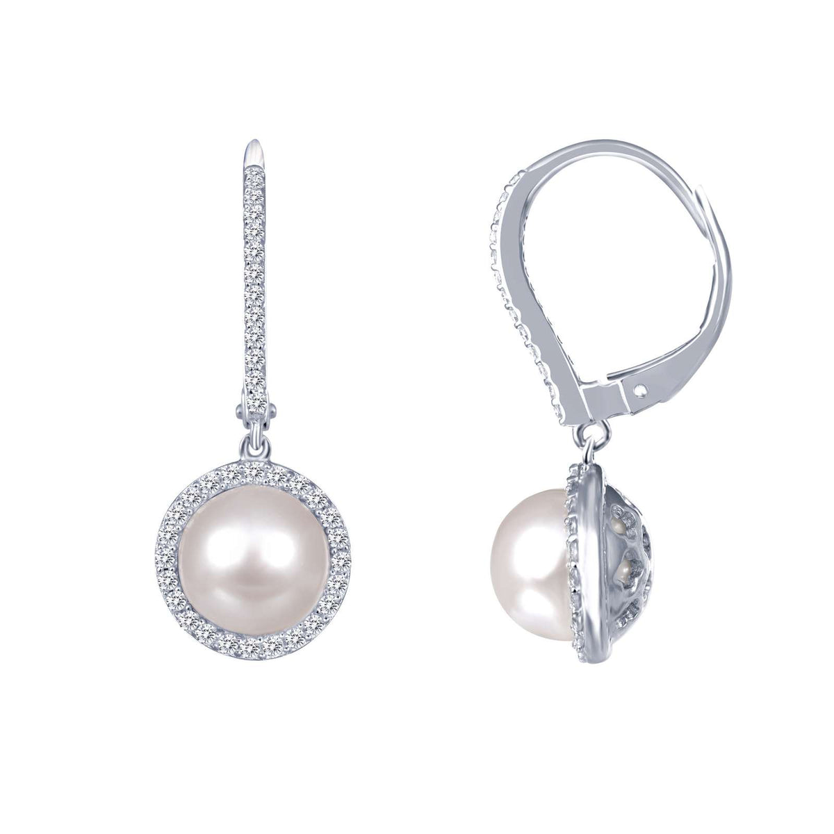 Lafonn Simulated Diamond &amp; Cultured Freshwater Pearl Earrings E0190CLP