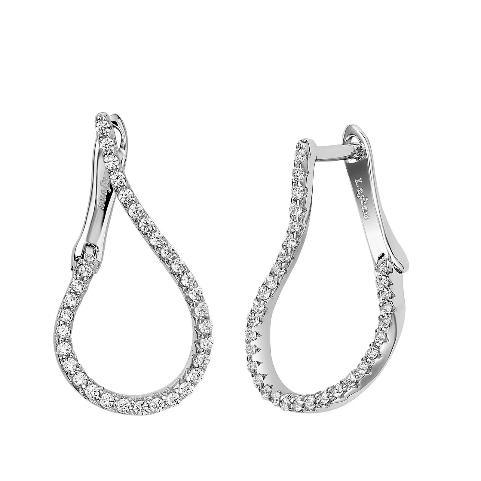 Lafonn Simulated Diamond Infinity Hoop Earrings E0241CLP