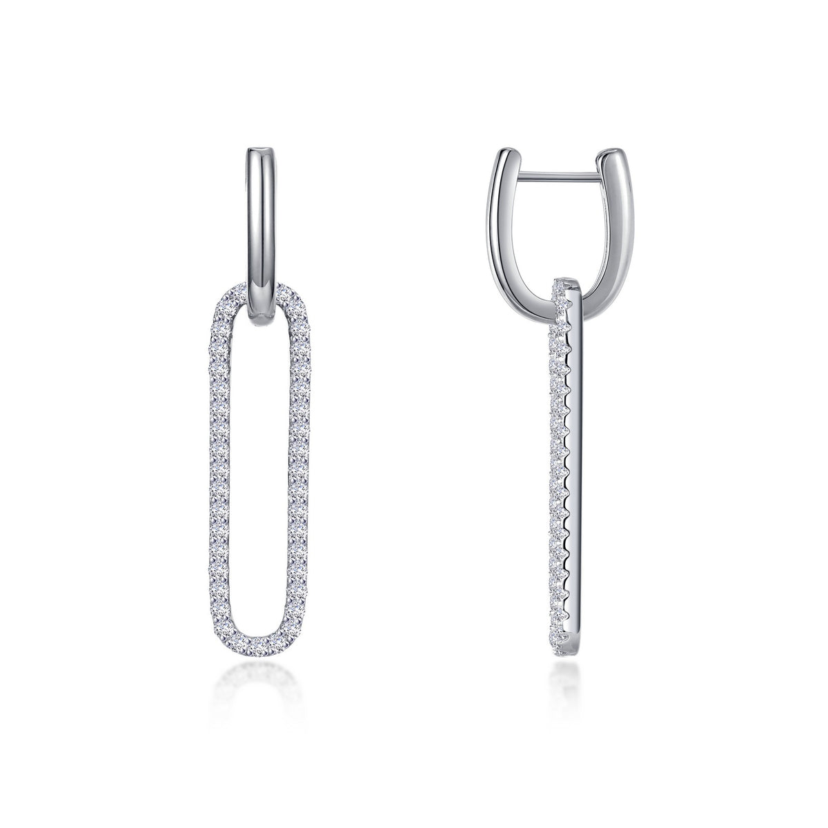 Lafonn Simulated Diamond Paperclip Drop Earrings E0506CLP