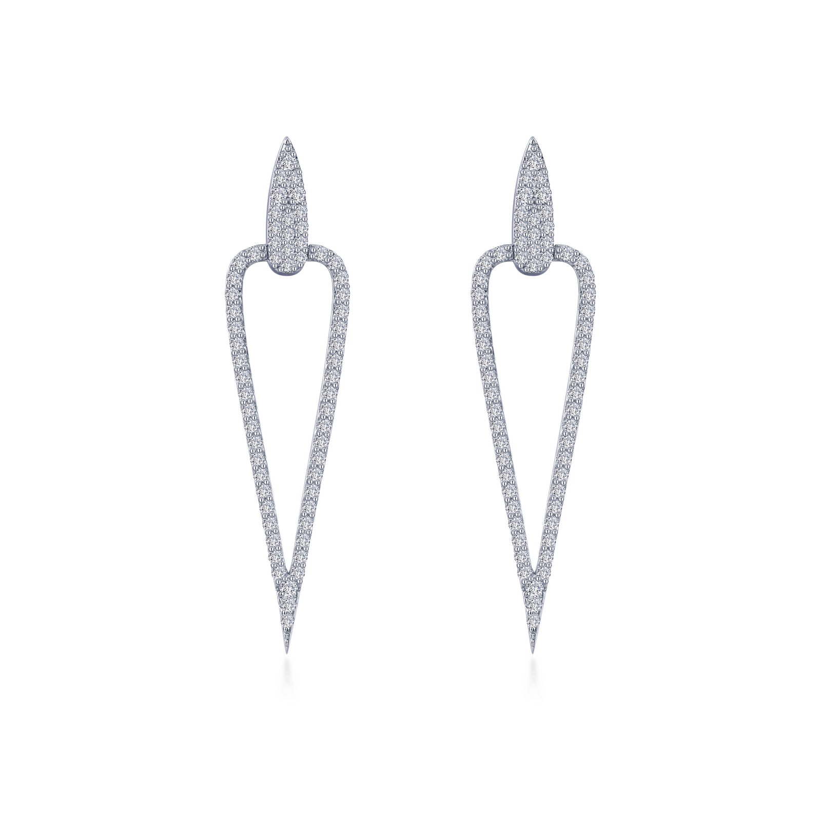 Lafonn Simulated Diamond Inverted Triangle Drop Earrings E0553CLP