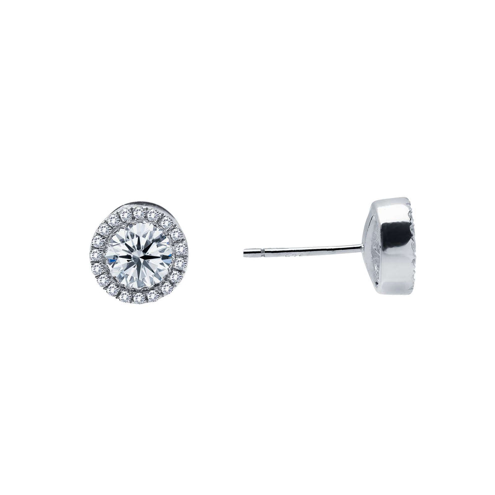 Lafonn Simulated Diamond 0.80ct Halo Stud Earrings E2001CLP