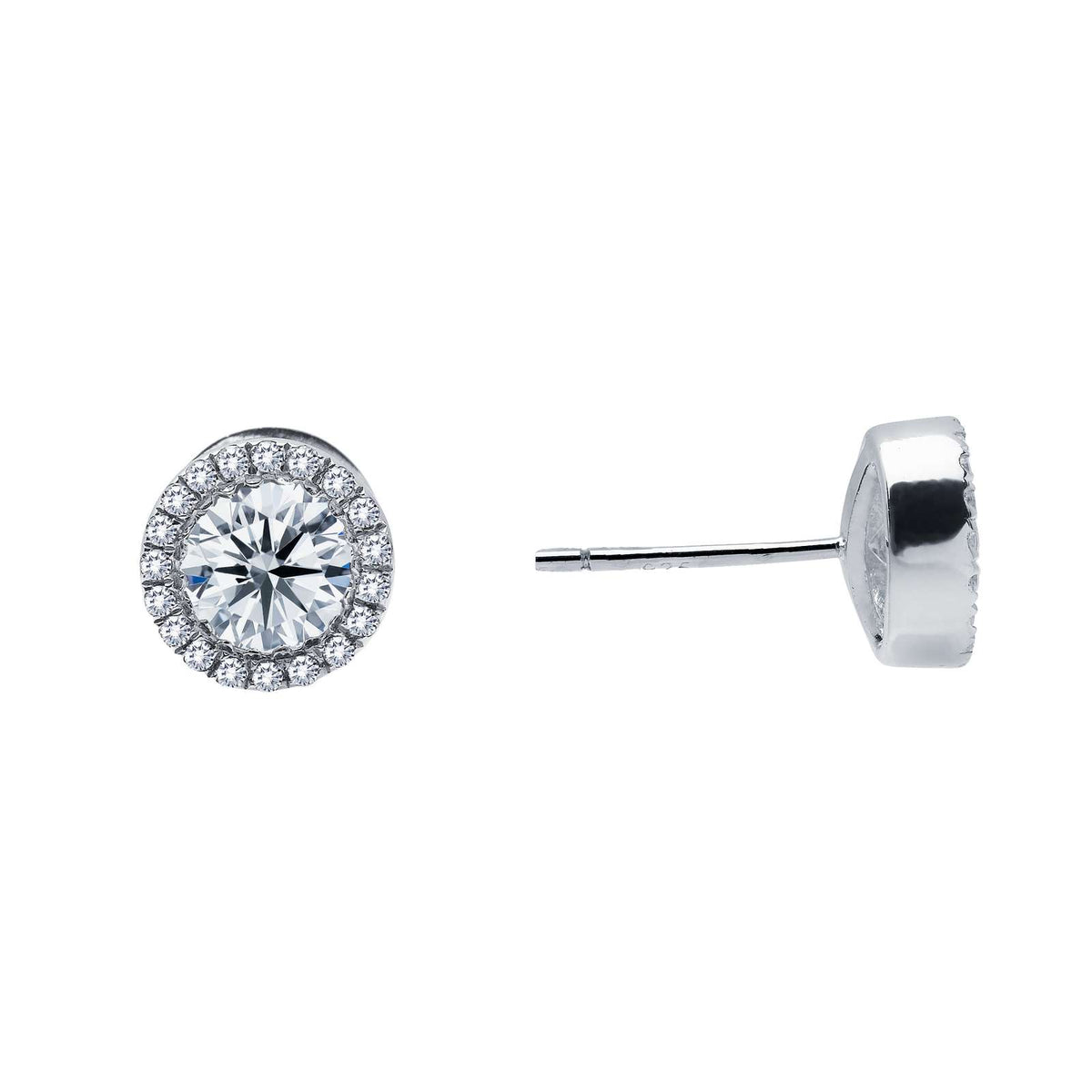 Lafonn Simulated Diamond 1.22ct Halo Stud Earrings E2002CLP