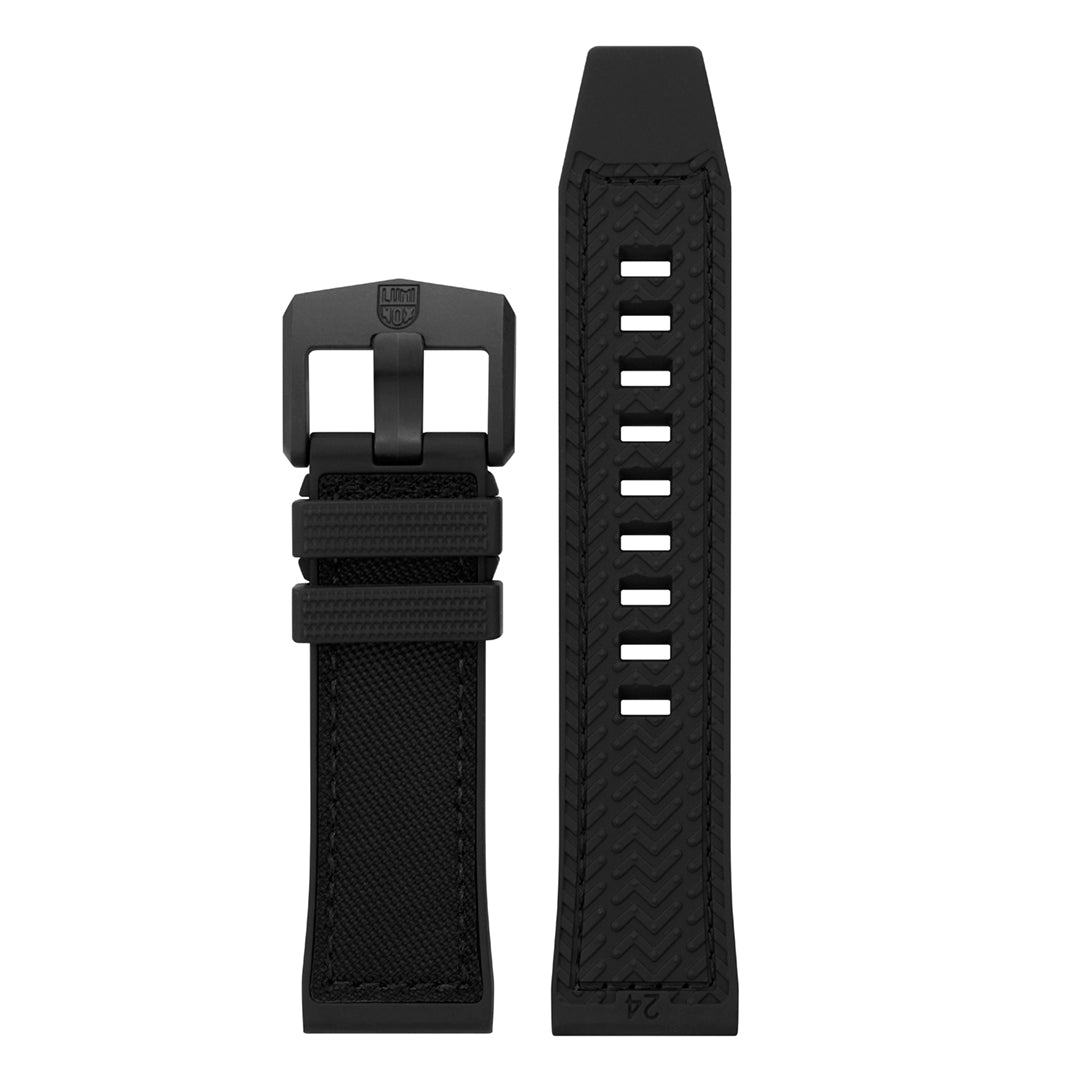 Luminox 24MM Black NBR Textile Rubber Strap for ICE-SAR Series - FPX.2404.21B.1.K