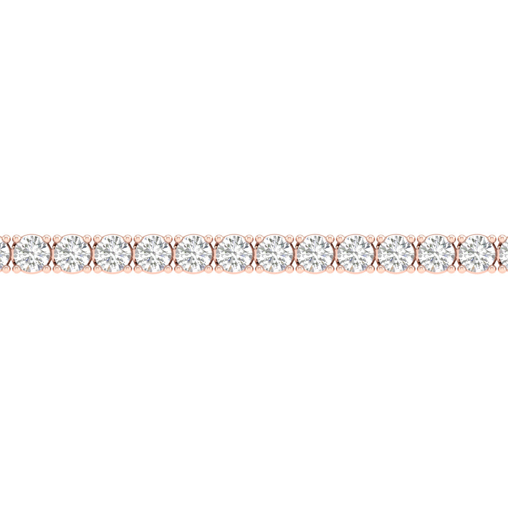 2 Carat Round Lab Grown Diamond 14K Gold 4 Prong Tennis Bracelet