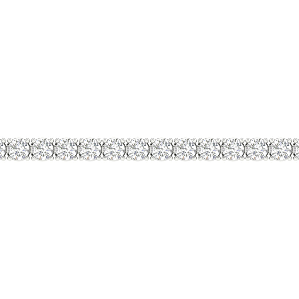 2 Carat Round Lab Grown Diamond 14K Gold 4 Prong Tennis Bracelet