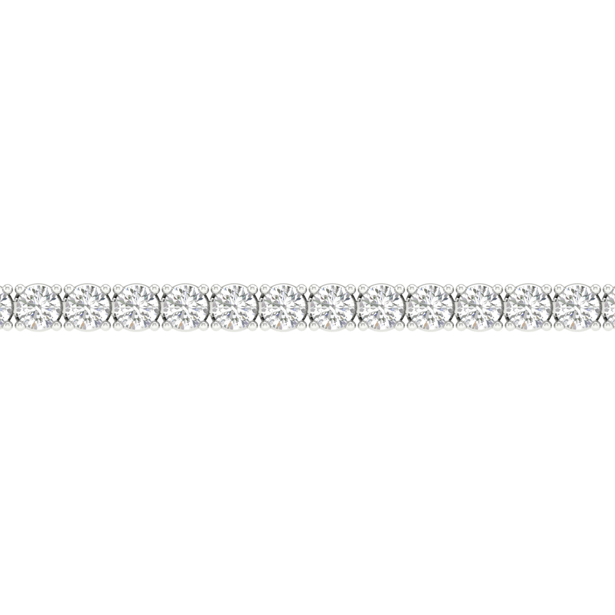 3 Carat Round Lab Grown Diamond 14K Gold 4 Prong Tennis Bracelet