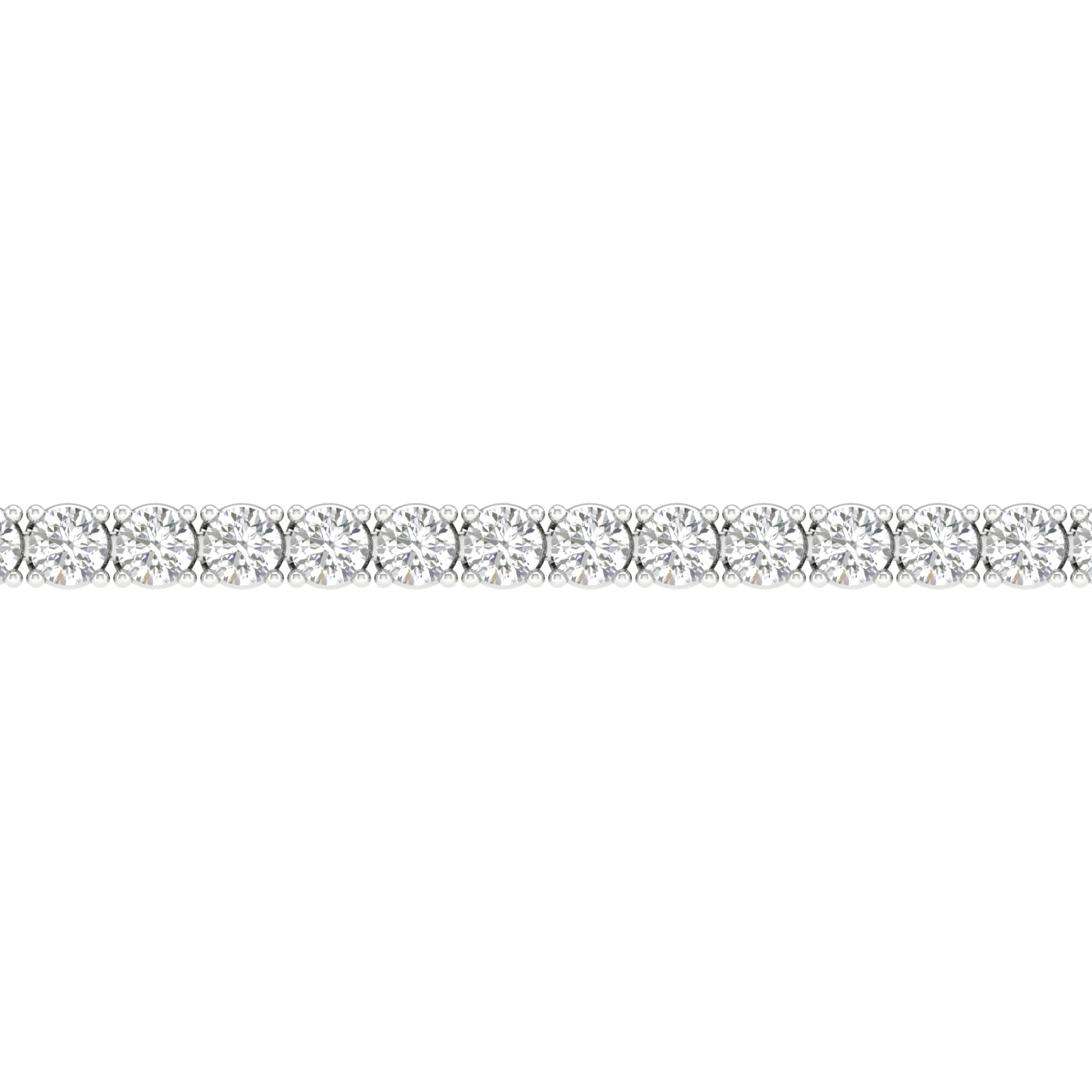 3 Carat Round Lab Grown Diamond 14K Gold 4 Prong Tennis Bracelet