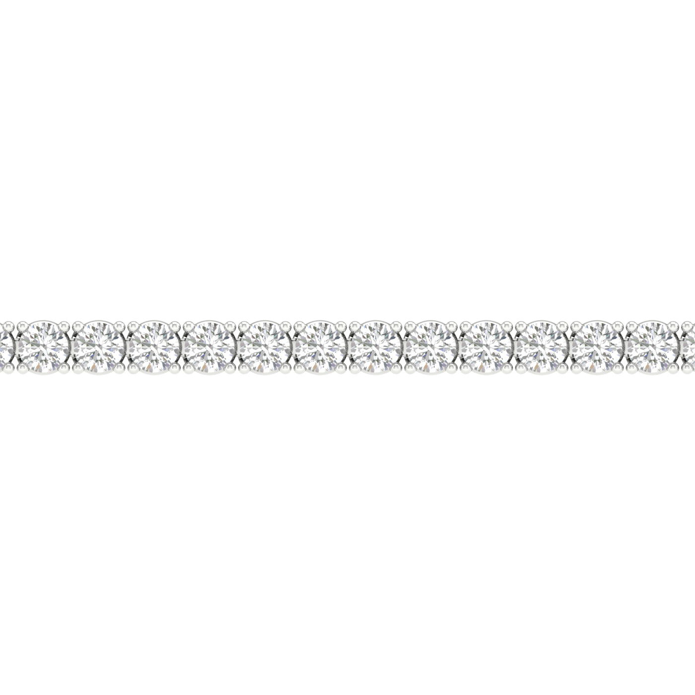 2 Carat Round Lab Grown Diamond 14K Gold 4 Prong Tennis Bracelet