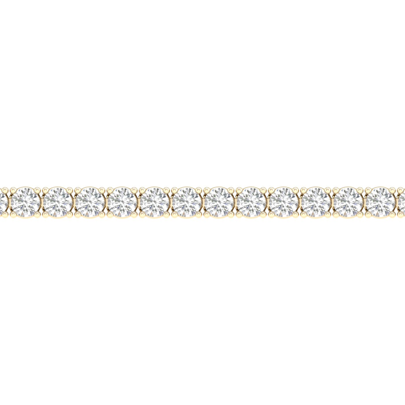 3 Carat Round Lab Grown Diamond 14K Gold Tennis Bracelet