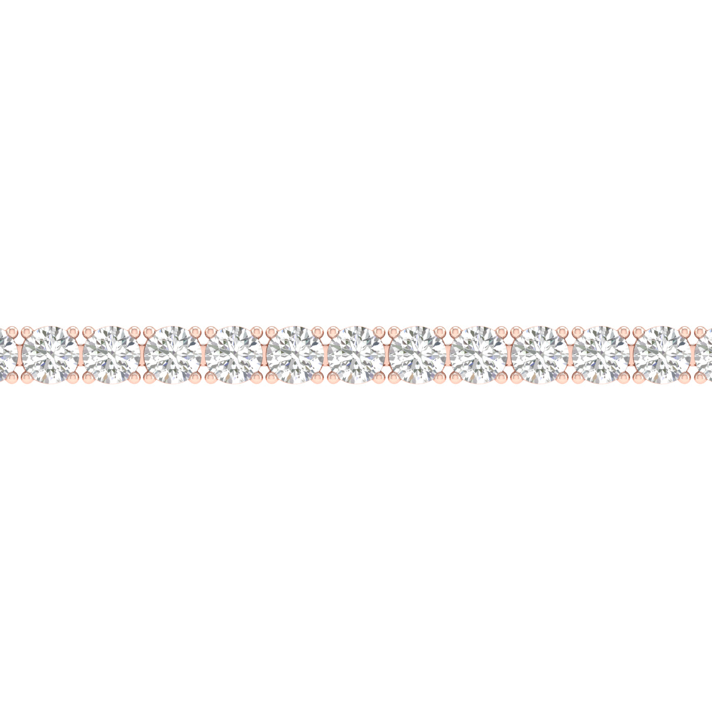 5 Carat Round Lab Grown Diamond 14K Gold Tennis Bracelet