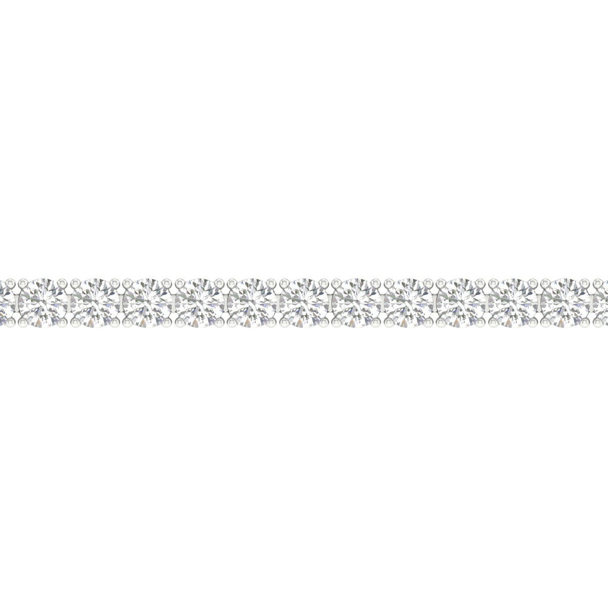 5 Carat Round Lab Grown Diamond 14K Gold 4 Prong Tennis Bracelet