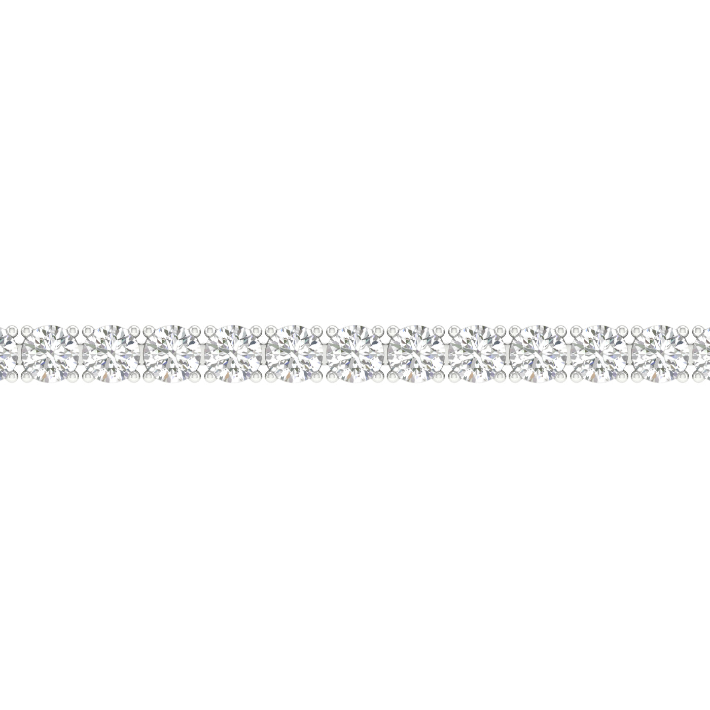 5 Carat Round Lab Grown Diamond 14K Gold 4 Prong Tennis Bracelet