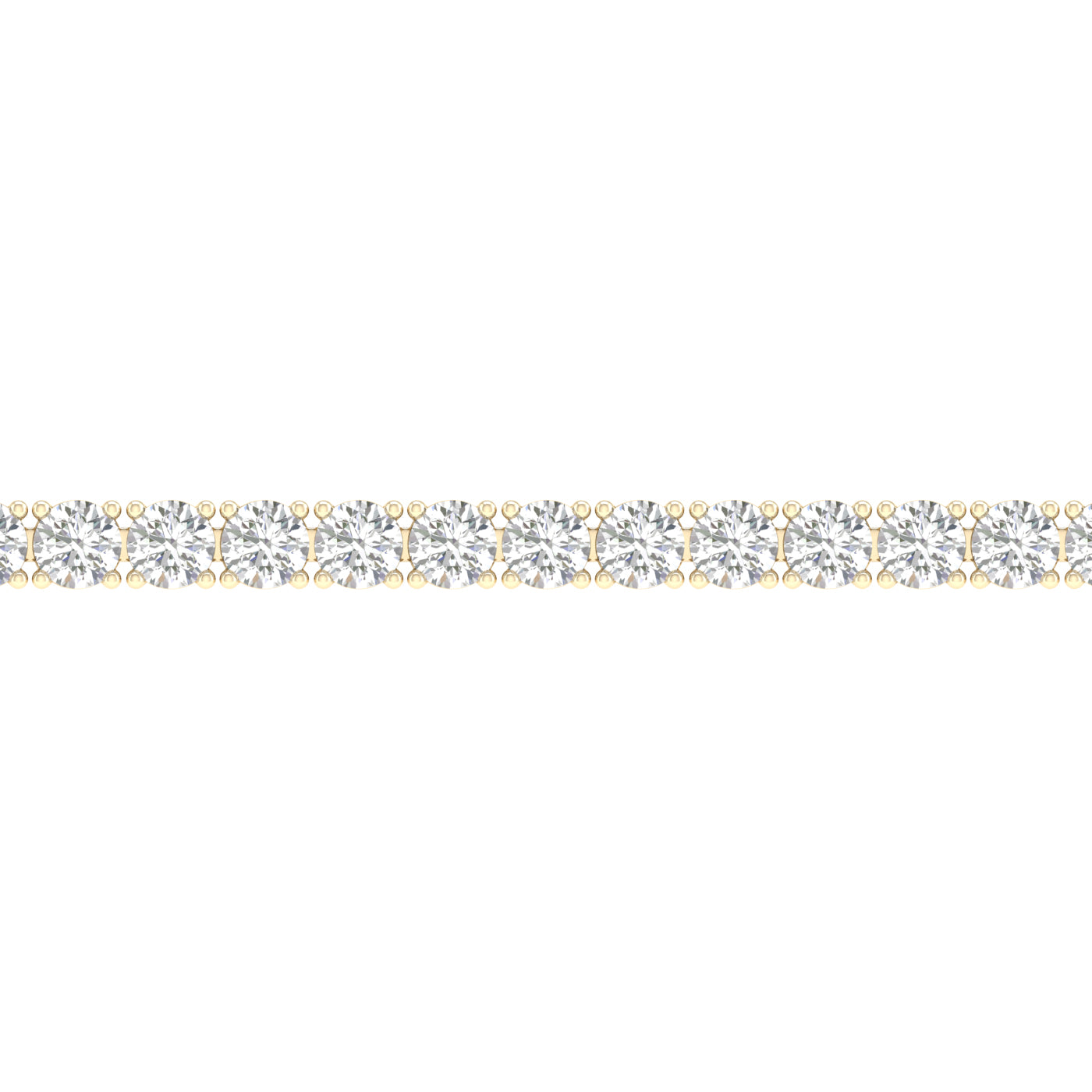 5 Carat Round Lab Grown Diamond 14K Gold Tennis Bracelet