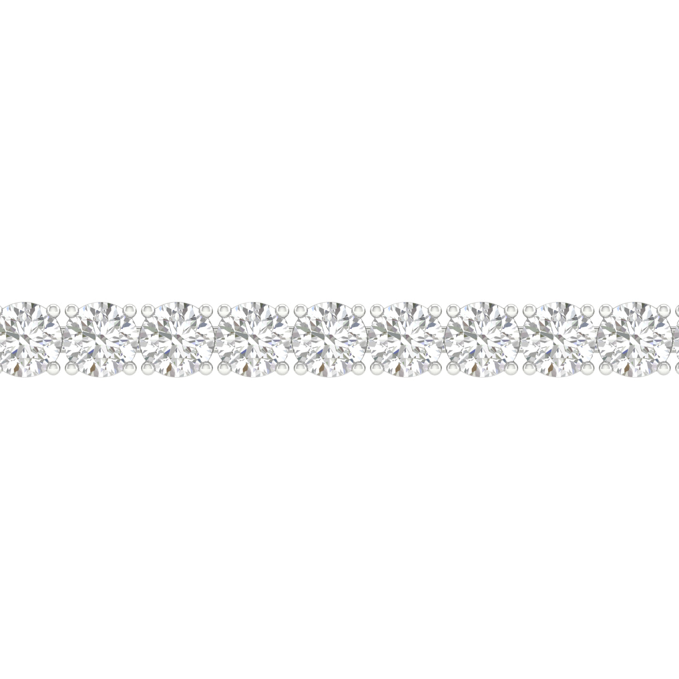 7 Carat Round Lab Grown Diamond 14K Gold Tennis Bracelet
