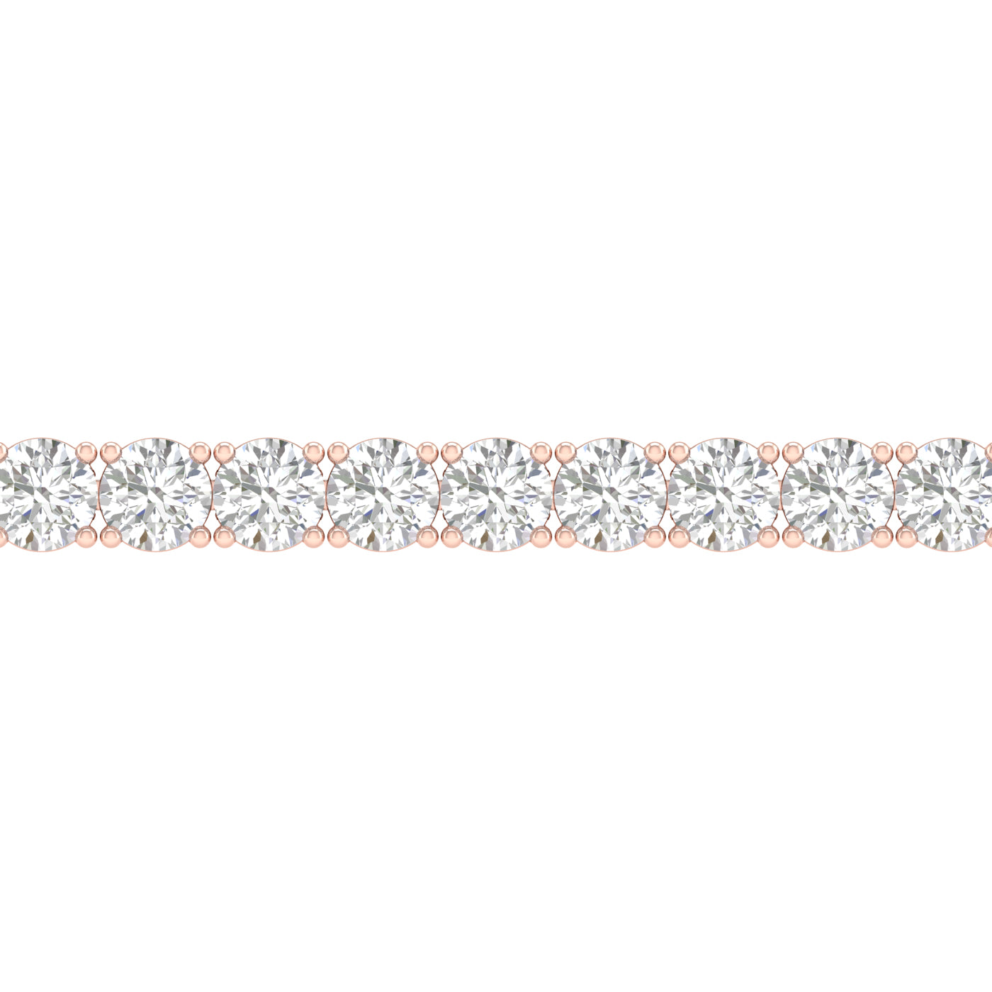 10 Carat Round Lab Grown Diamond 14K Gold Tennis Bracelet