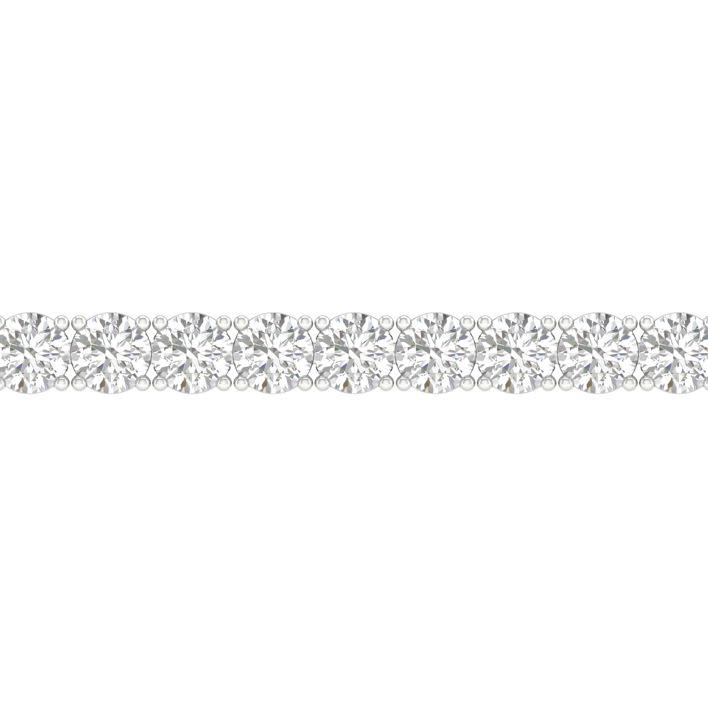 10 Carat Round Lab Grown Diamond 14K Gold 4 Prong Tennis Bracelet