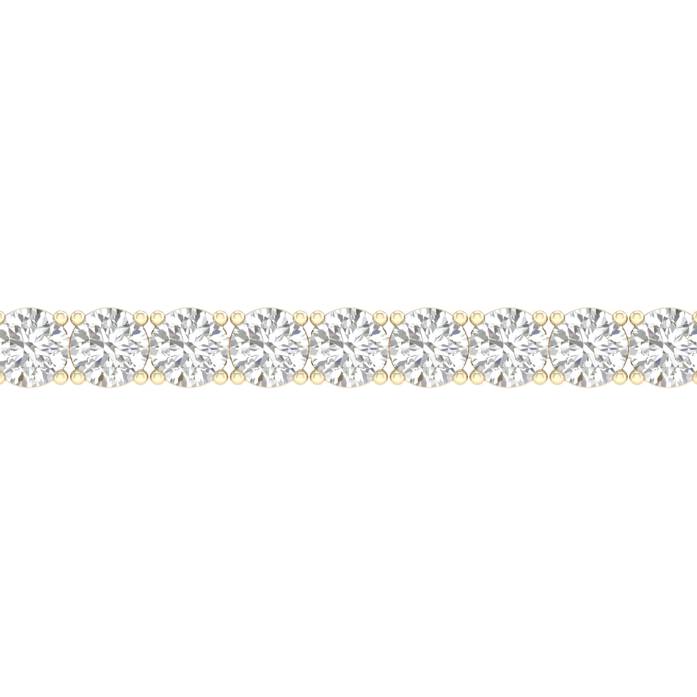 10 Carat Round Lab Grown Diamond 14K Gold Tennis Bracelet