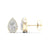 1.16 Carat Pear Lab Grown Diamond 14K Gold Halo Stud Earrings