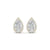 3.25 Carat Pear Lab Grown Diamond 14K Gold Halo Stud Earrings