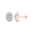 2.25 Carat Oval Lab Grown Diamond 14K Gold Halo Stud Earrings