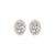 2.25 Carat Oval Lab Grown Diamond 14K Gold Halo Stud Earrings