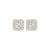 1.15 Carat Princess Lab Grown Diamond 14K Gold Halo Stud Earrings