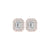 1.16 Carat Emerald Lab Grown Diamond 14K Gold Halo Stud Earrings