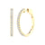 1 Carat Round Lab Grown Diamond 14K Gold Hoop Earrings