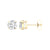 2 Carat Round Lab Grown Diamond 14K Gold Solitaire Stud Earrings