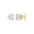 3 Carat Round Lab Grown Diamond 14K Gold Solitaire Stud Earrings