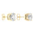 5 Carat Round Lab Grown Diamond 14K Gold Solitaire Stud Earrings