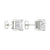 5 Carat Princess Lab Grown Diamond 14K Gold Solitaire Stud Earrings