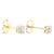 1/2 Carat Princess Lab Grown Diamond 14K Gold Solitaire Stud Earrings