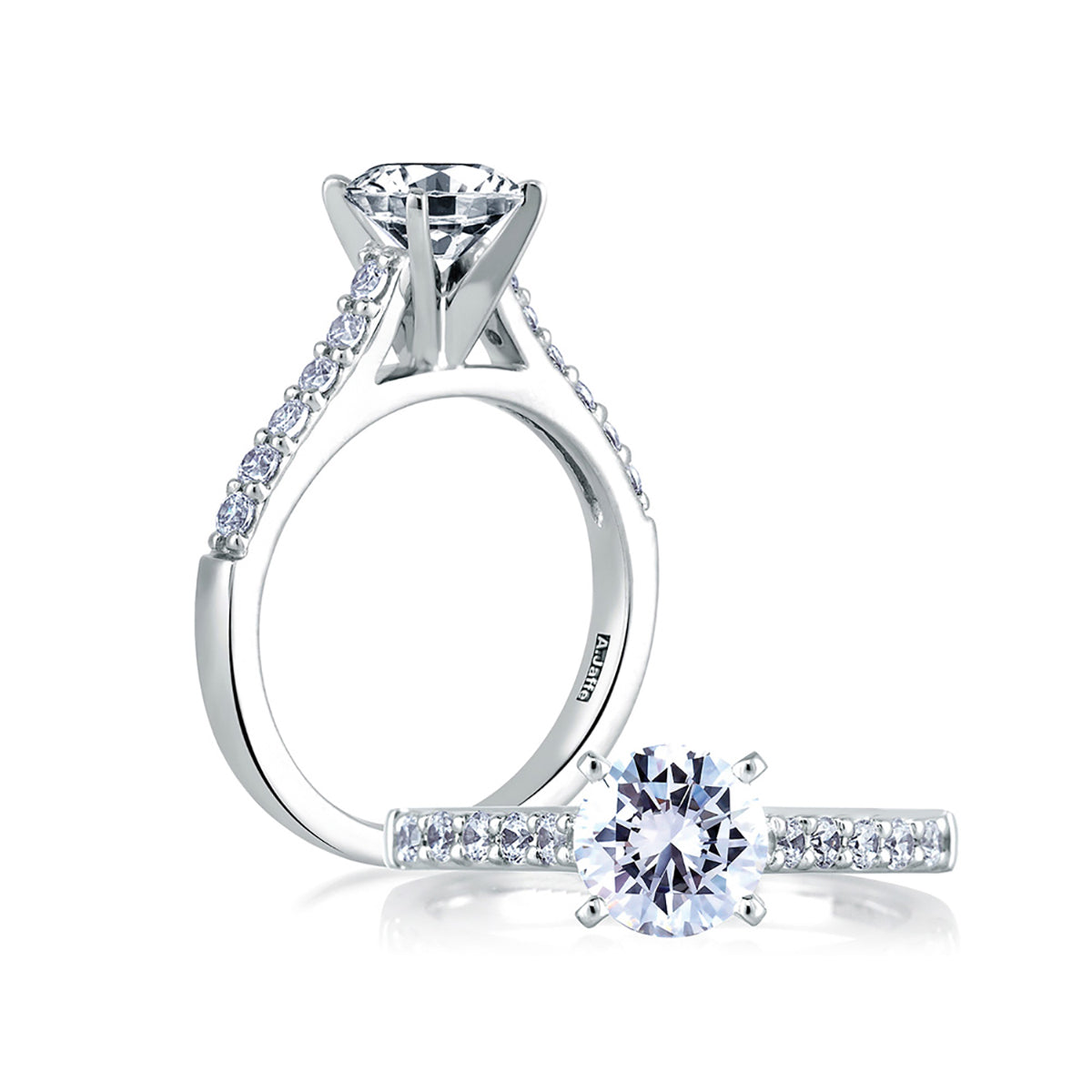 A.Jaffe Classic Cathedral Diamond Engagement Ring ME1353/30